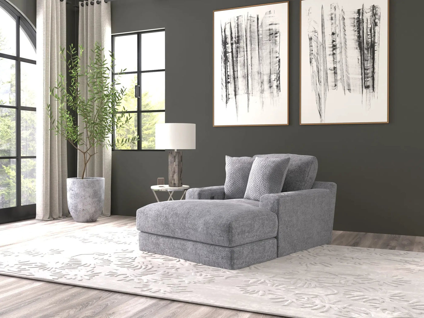 Cozy - Chaise With USB by Unique Piece Furniture