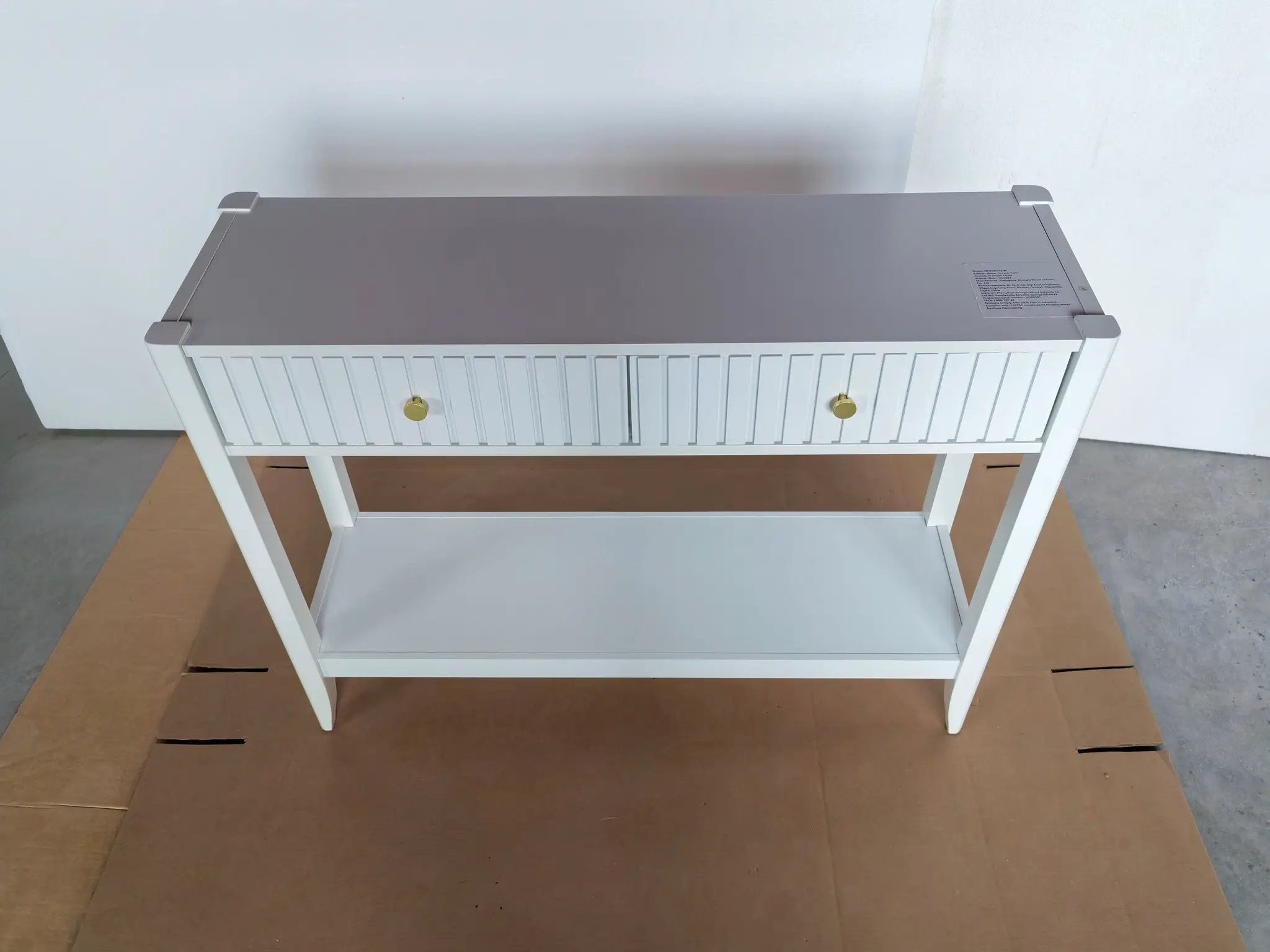 29.53" Tall Console Table with Drawers and Storage Shelf by HouseOfZazla