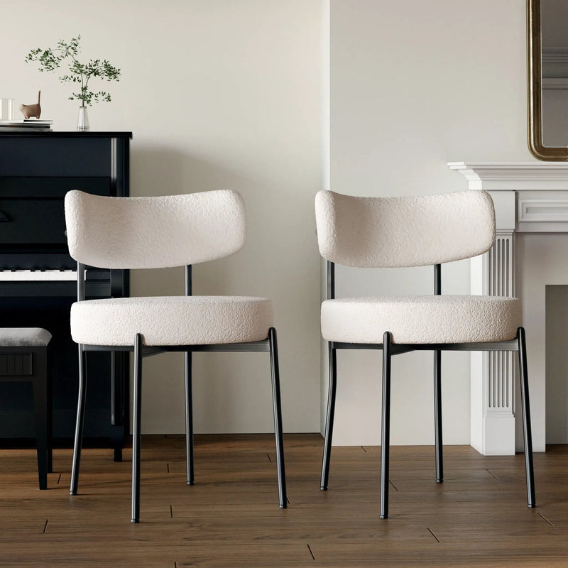 Extendable Dining Table Set With Curved Backrest Upholstered Chairs by HouseOfZazla