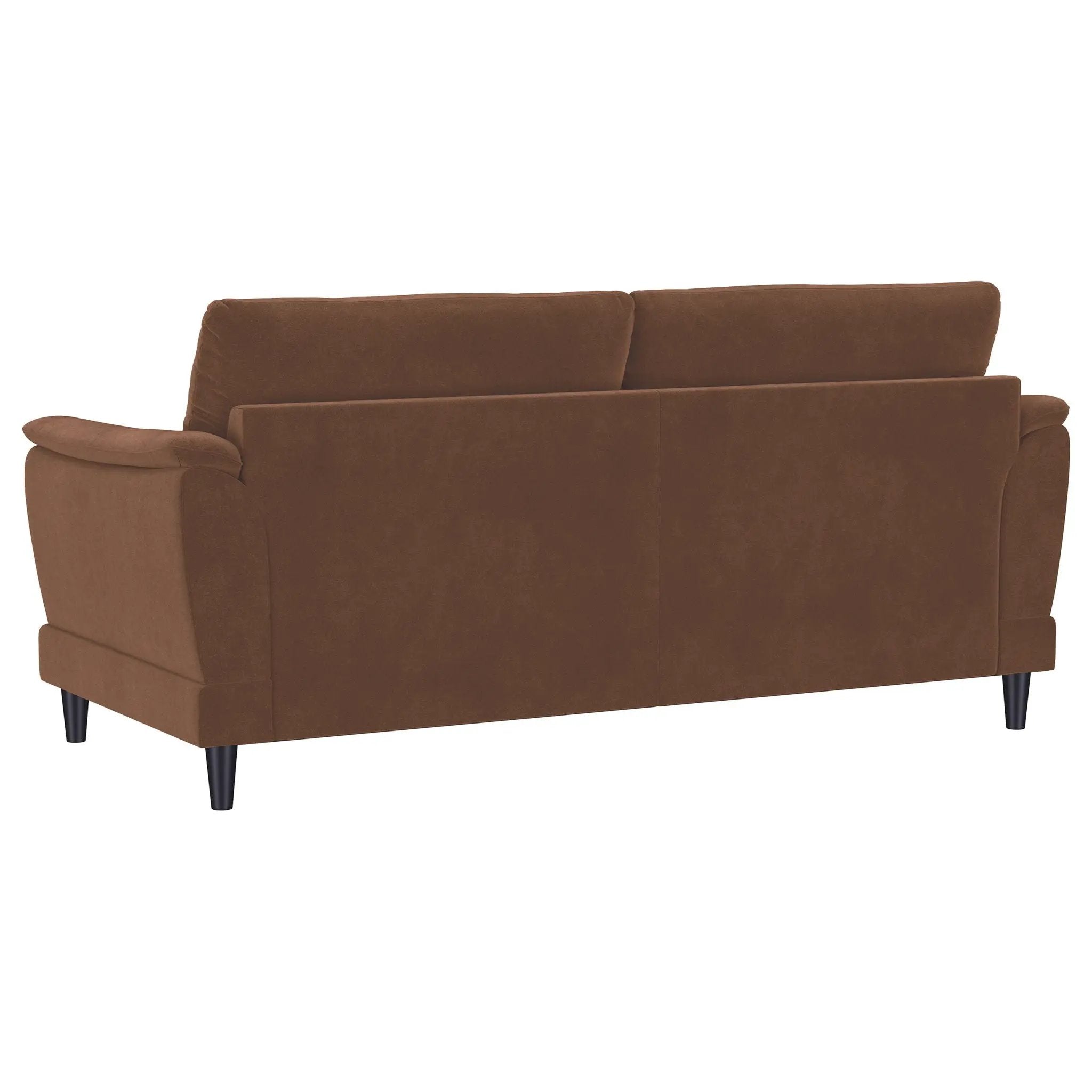 Selma 2-piece Velvet Upholstered Crescent Arm Sofa Set Rust by Unique Piece Furniture