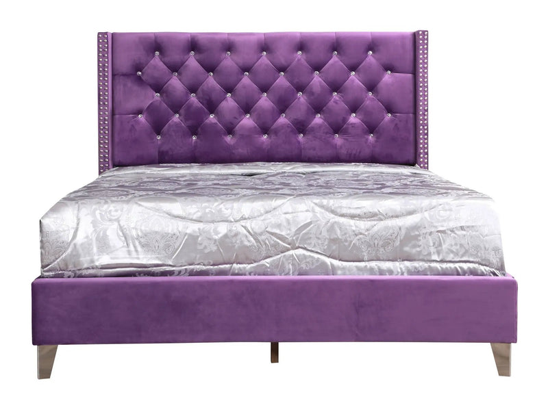 Upholstered Nailhead Trim Chic Bed by HouseOfZazla