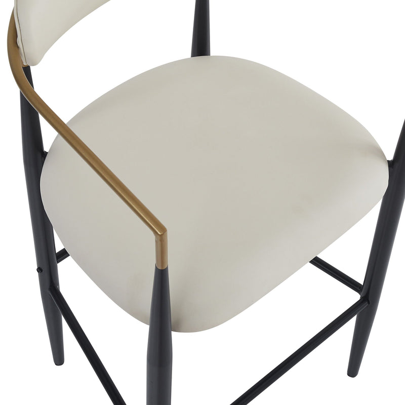 Upholstered Barstools With Back For Kitchen (Set of 2) by HouseOfZazla