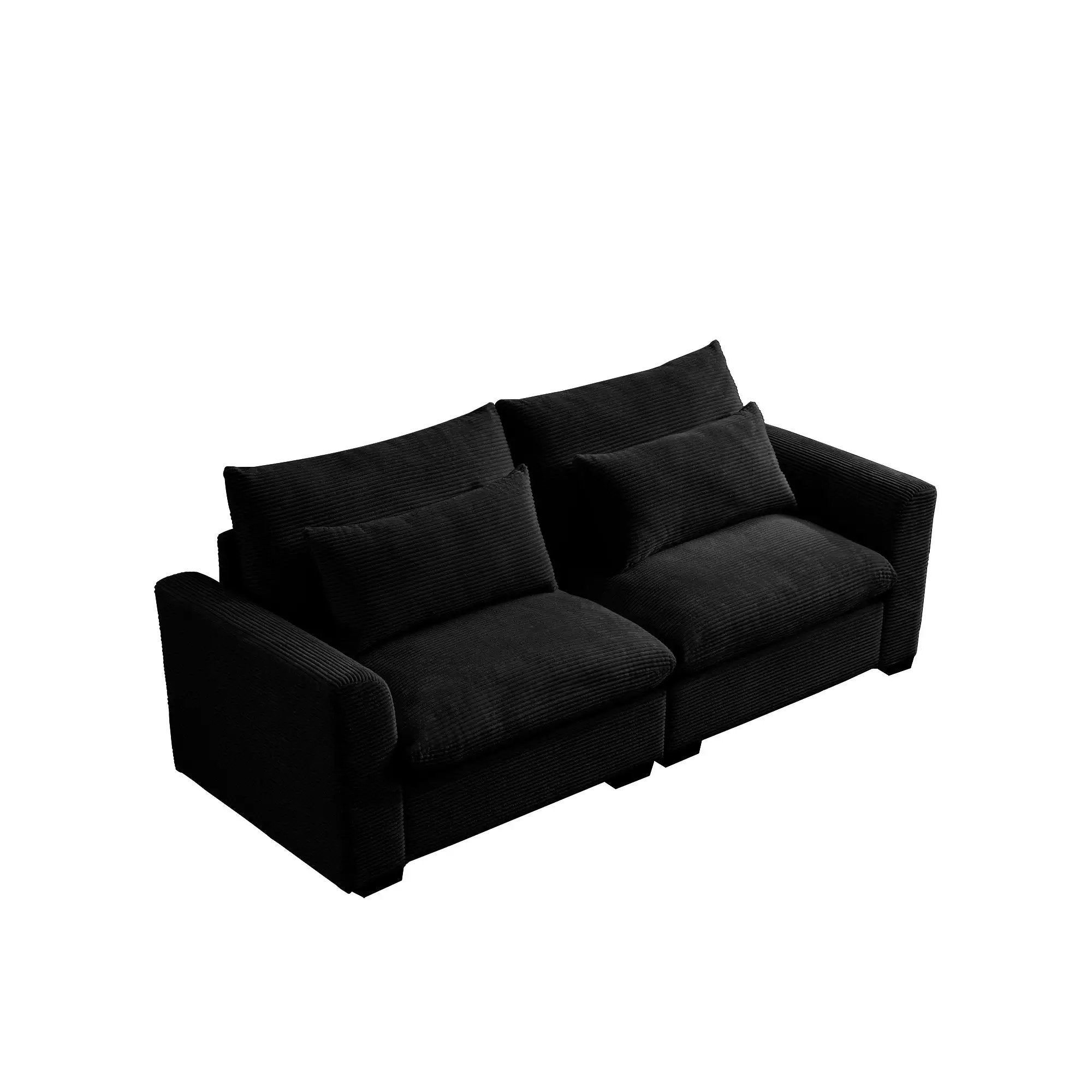 Modern 2 Seater Corduroy Fabric Sofa by HouseOfZazla