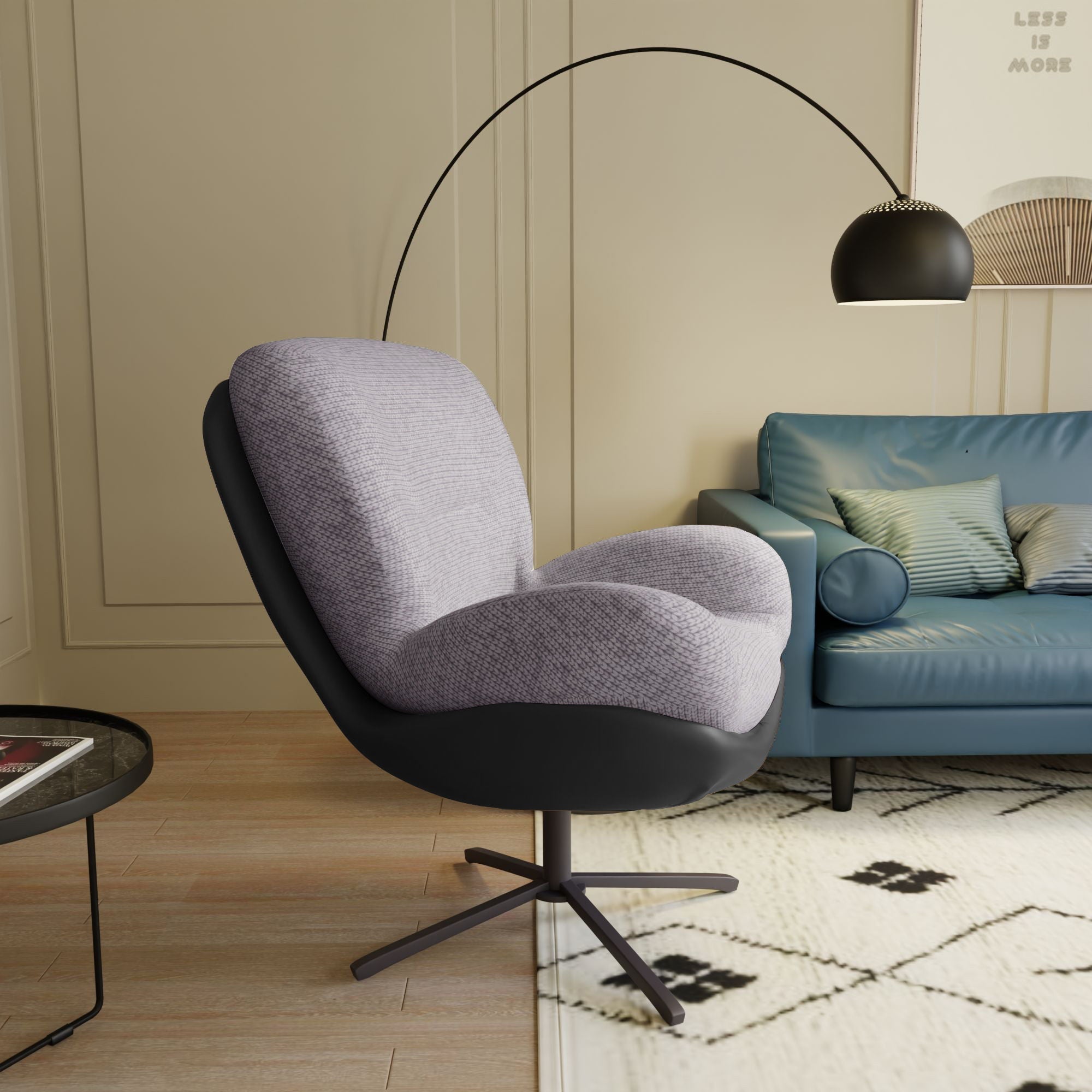 360° Swivel Office Chair, No Wheels by HouseOfZazla