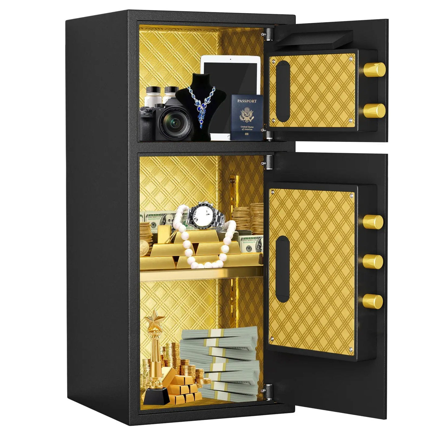 Large Double Door Coin Operated Safe, Digital Security Safe With Fireproof And Waterproof Bag by HouseOfZazla