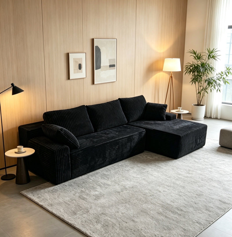 96" Compressed L-Shape Sofa by HouseOfZazla
