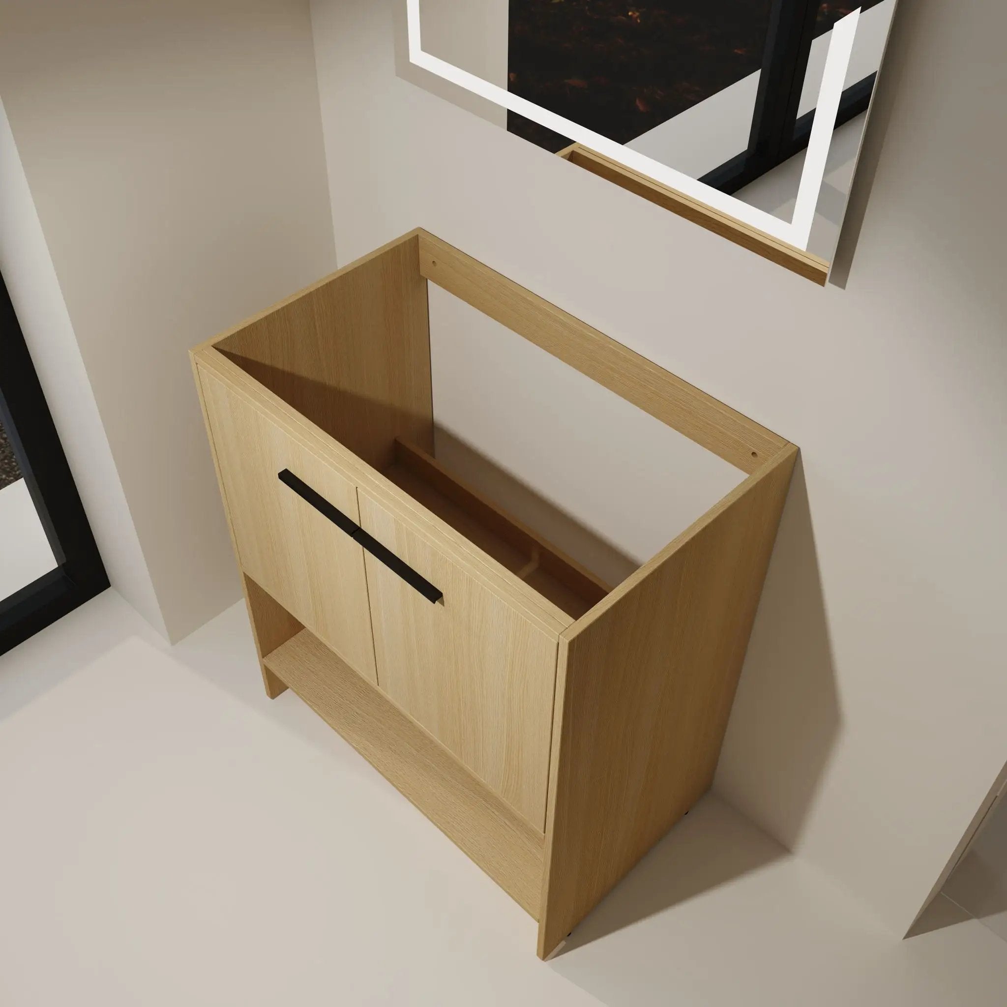 Modern Freestanding Bathroom Vanity With 2 Doors by Unique Piece Furniture