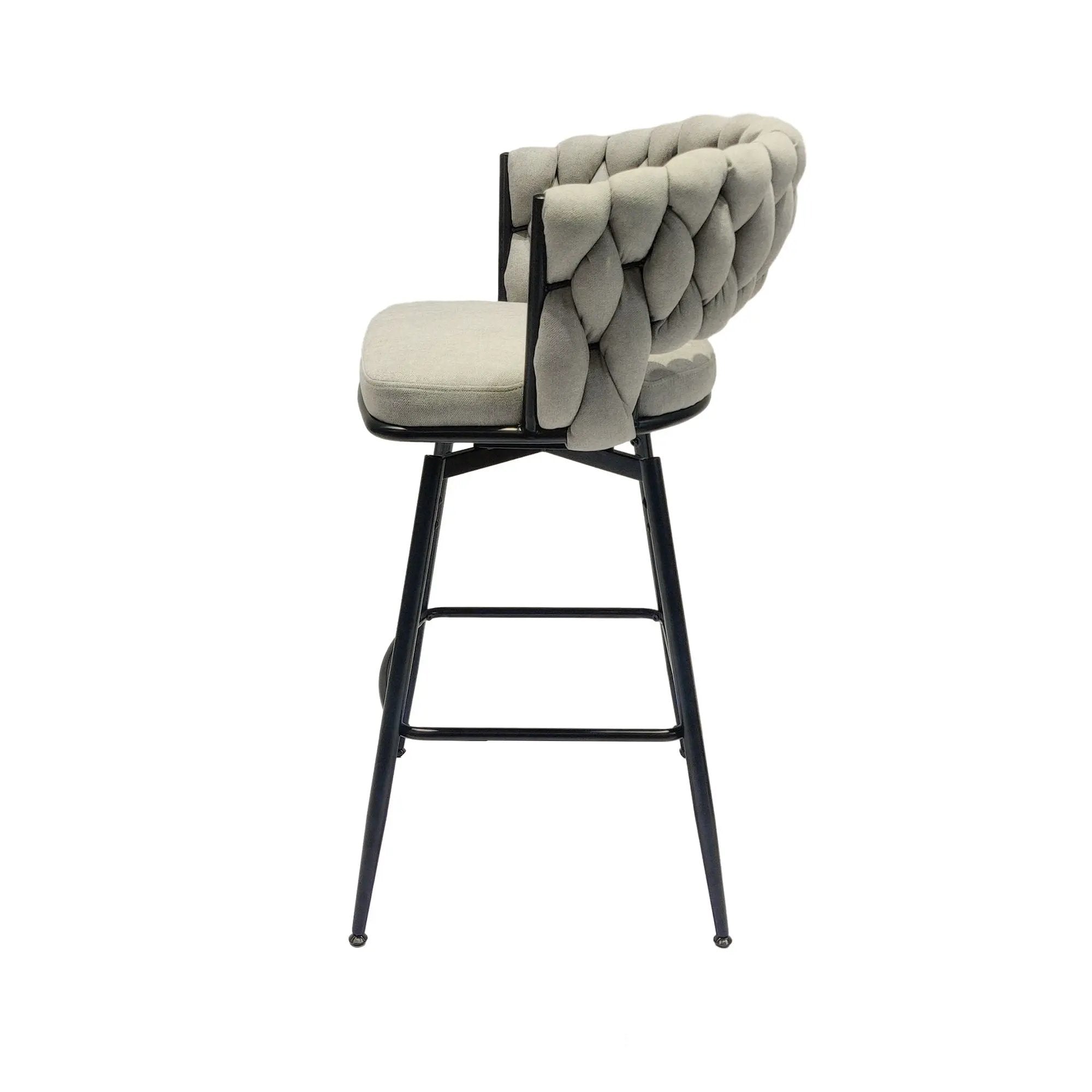 Bar Stool 360 Swivel With Back Footrest by HouseOfZazla