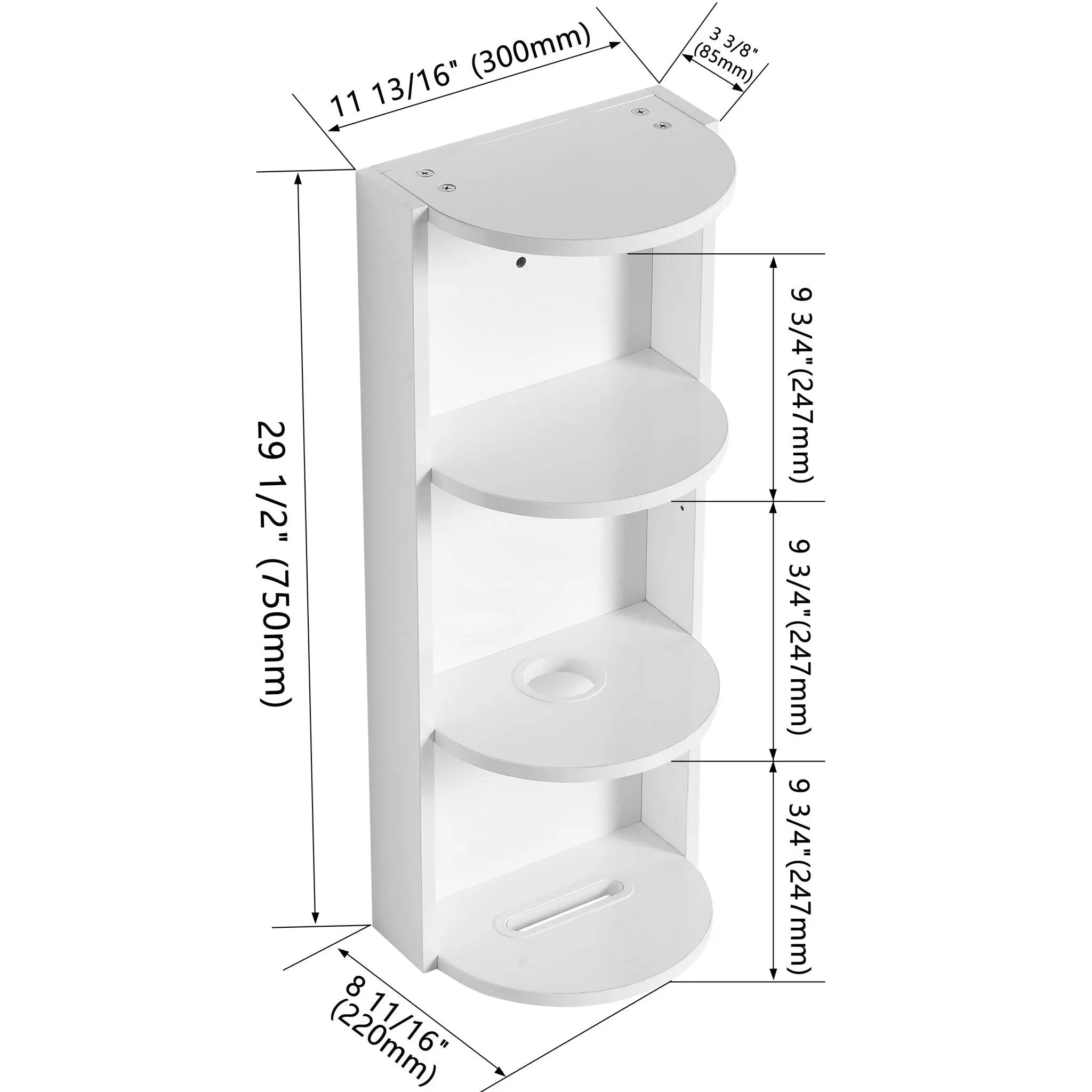 Bathroom Wall Mounted Storage Rack With Floating Design by HouseOfZazla