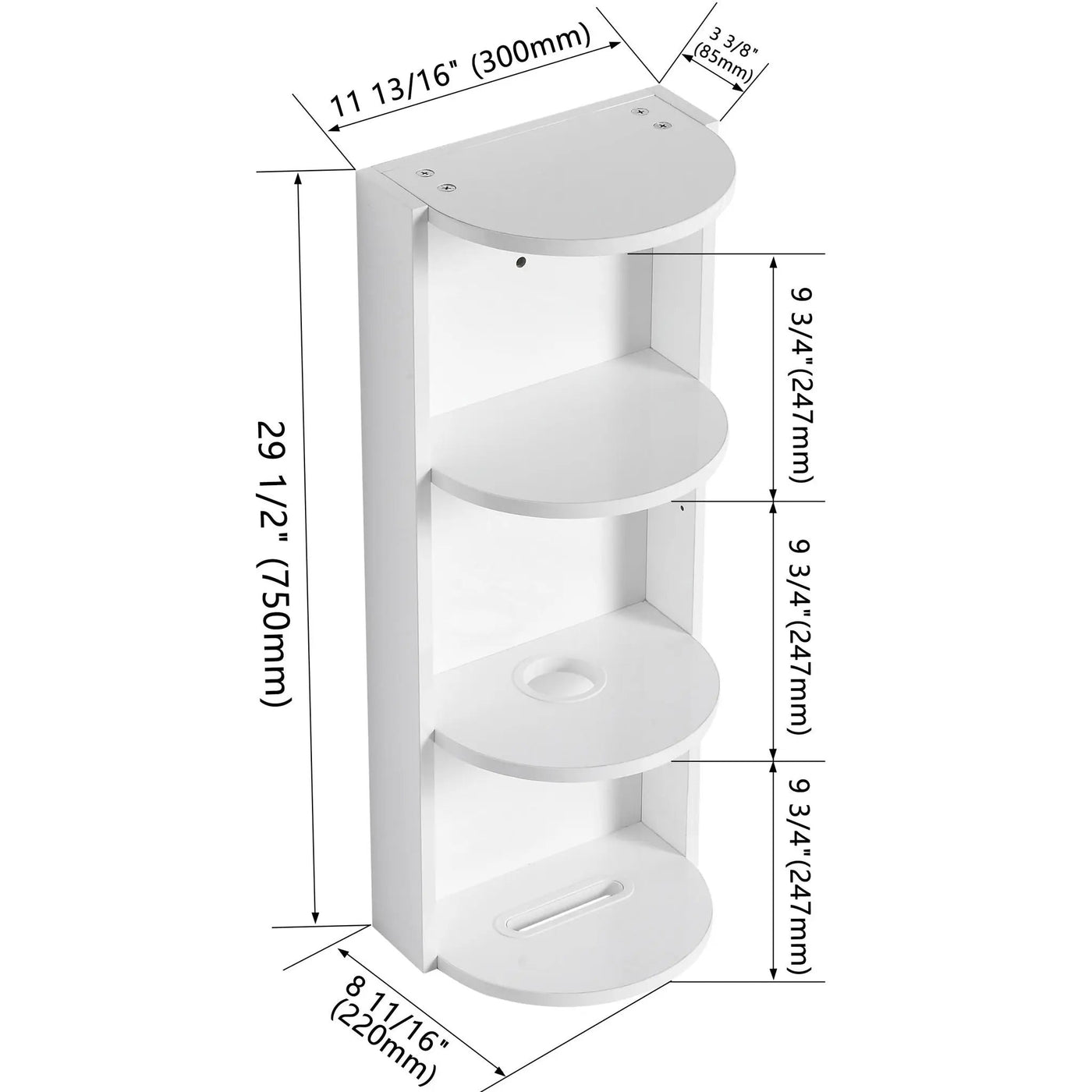 Bathroom Wall Mounted Storage Rack With Float Mounting Design by Unique Piece Furniture