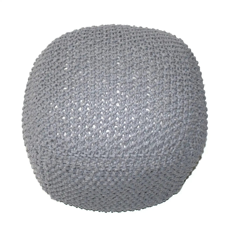 Semi Rounded Pouf Cable Knitted Perfect Seating by HouseOfZazla