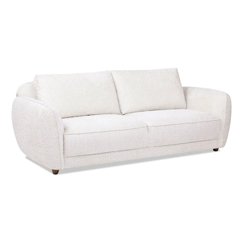 Sharon - Puffy Arm Sofa - Alpaca Off-White by HouseOfZazla