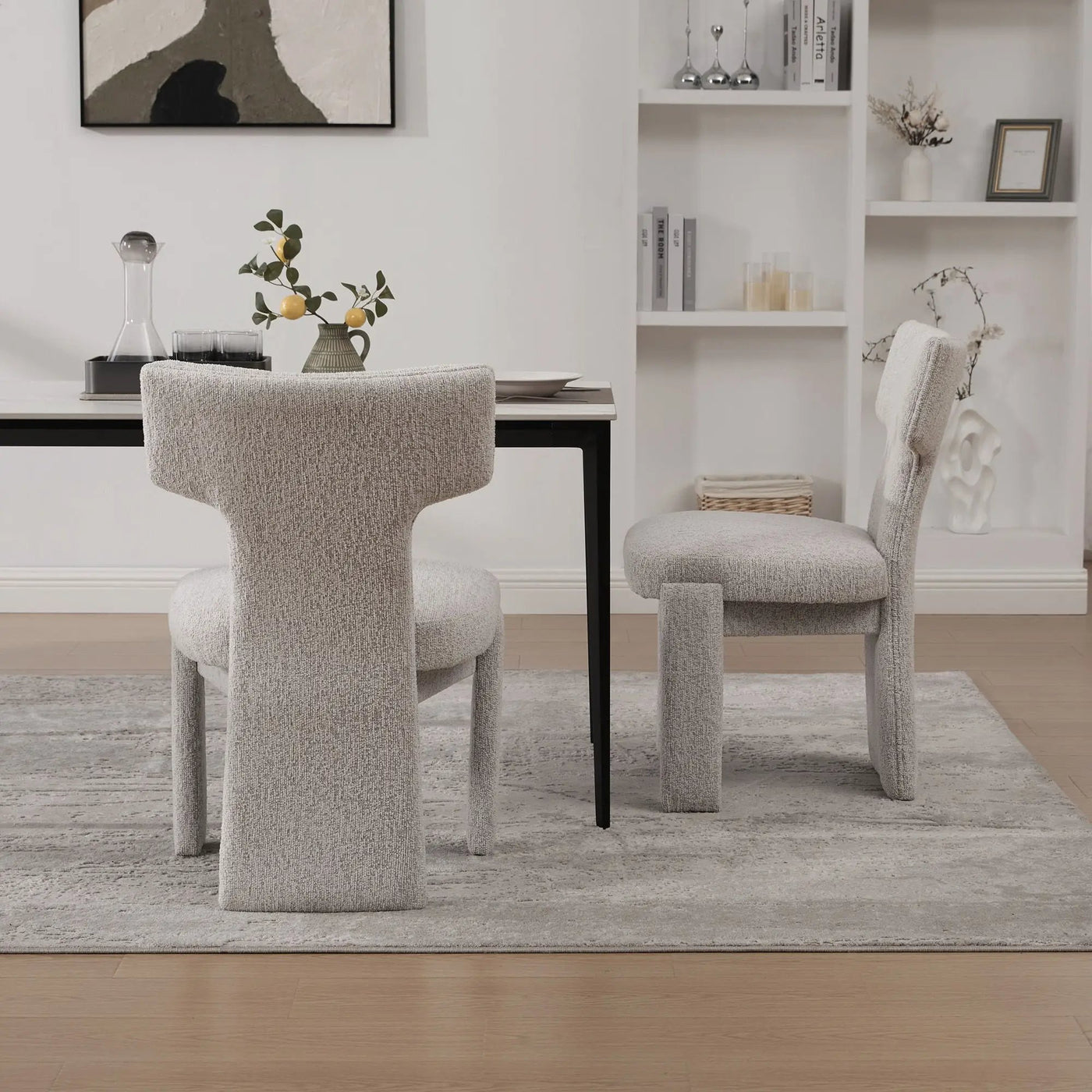 Armless Curved Back Accent Chairs by Unique Piece Furniture