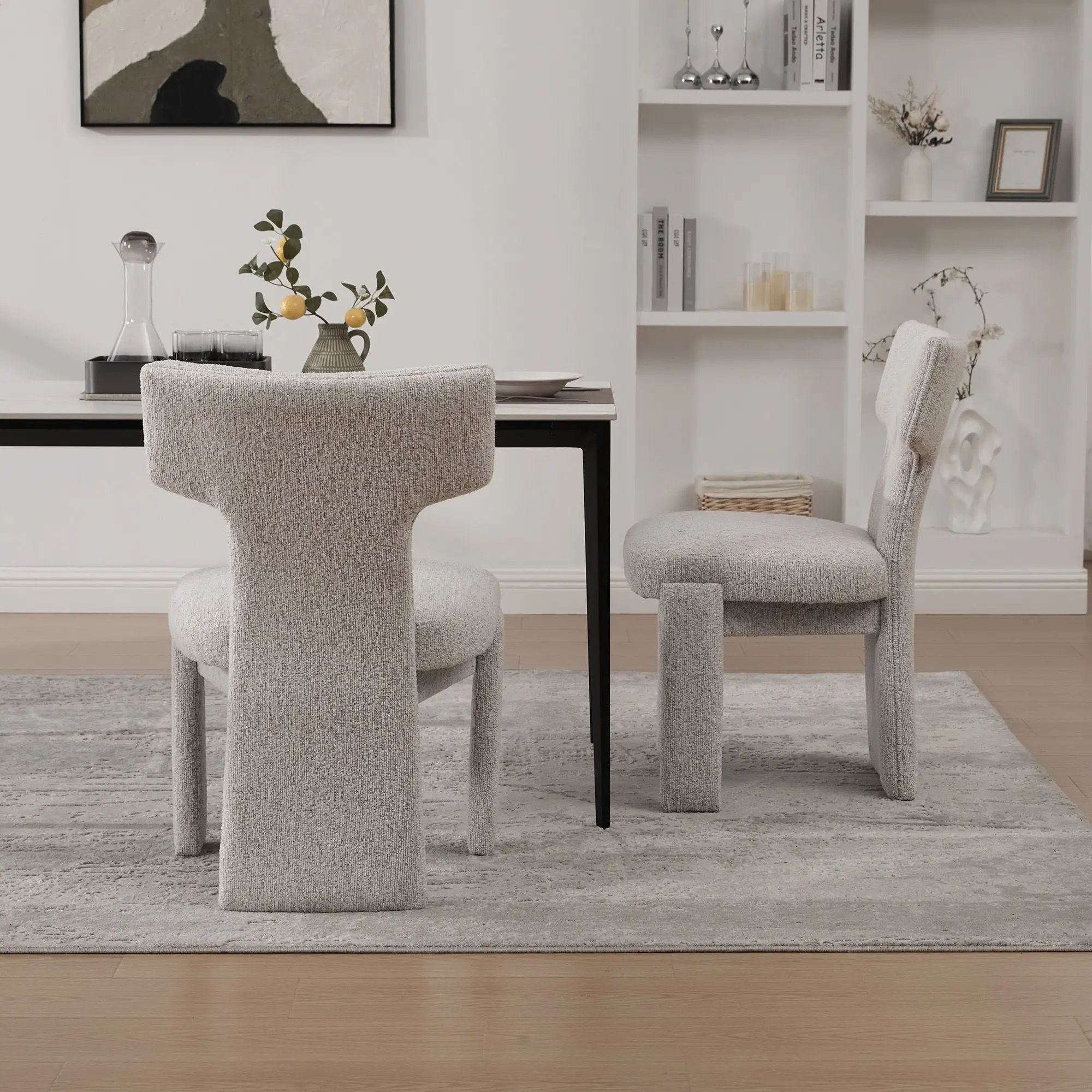 Armless Curved Back Accent Chairs by Unique Piece Furniture