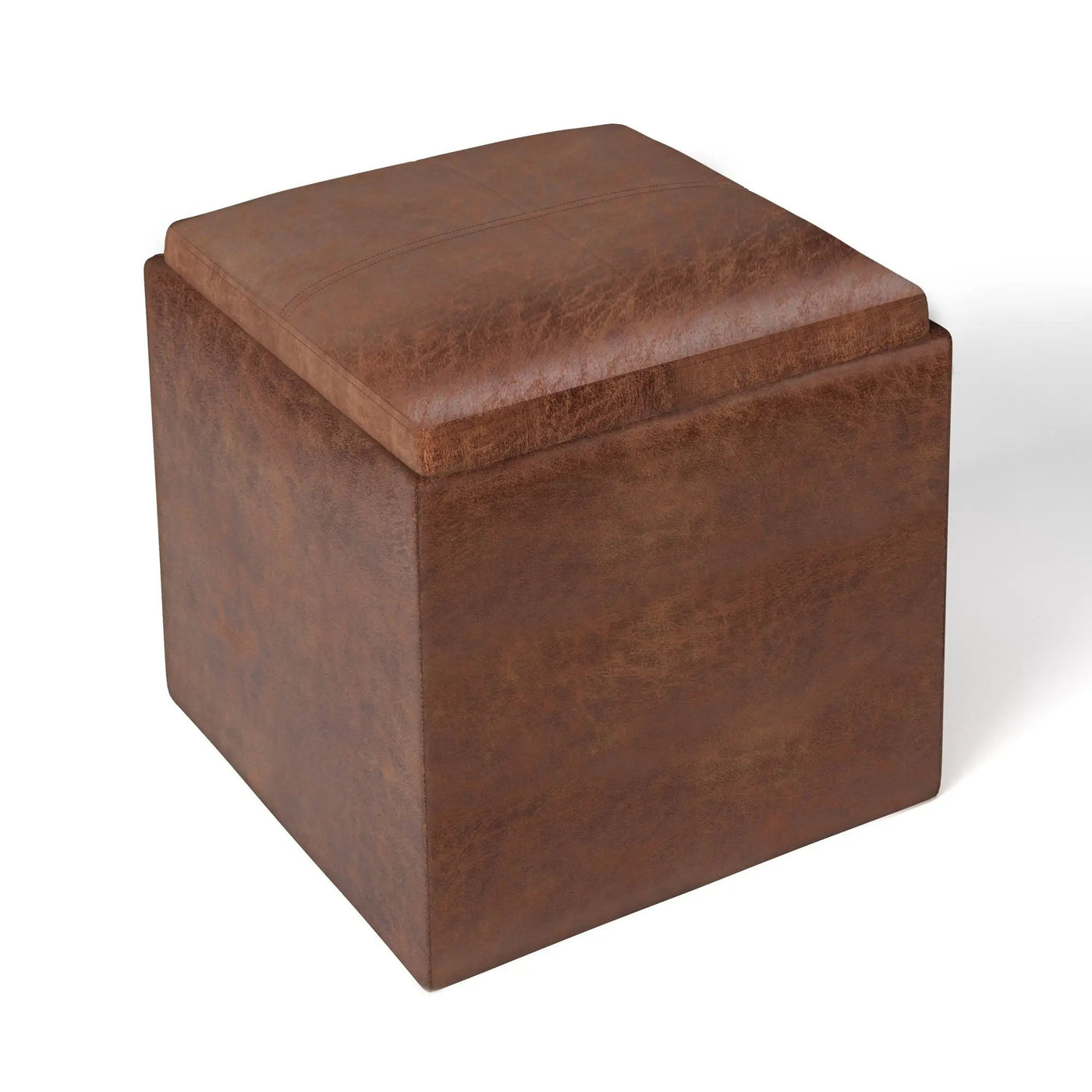 Rockwood - Upholstered Cube Storage Ottoman With Tray by HouseOfZazla