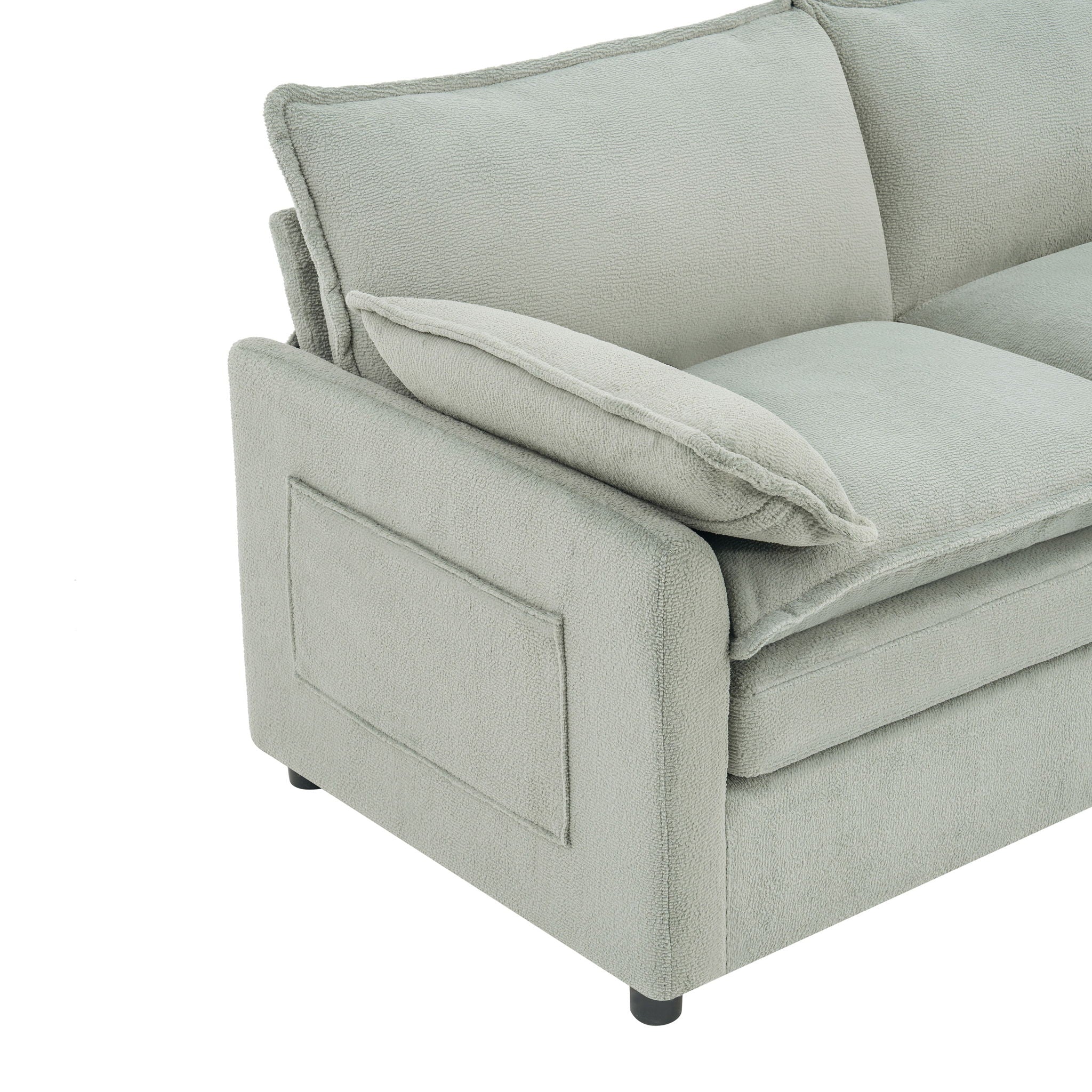 Modern Single Seat Accent Chair With Side Storage Pockets by HouseOfZazla