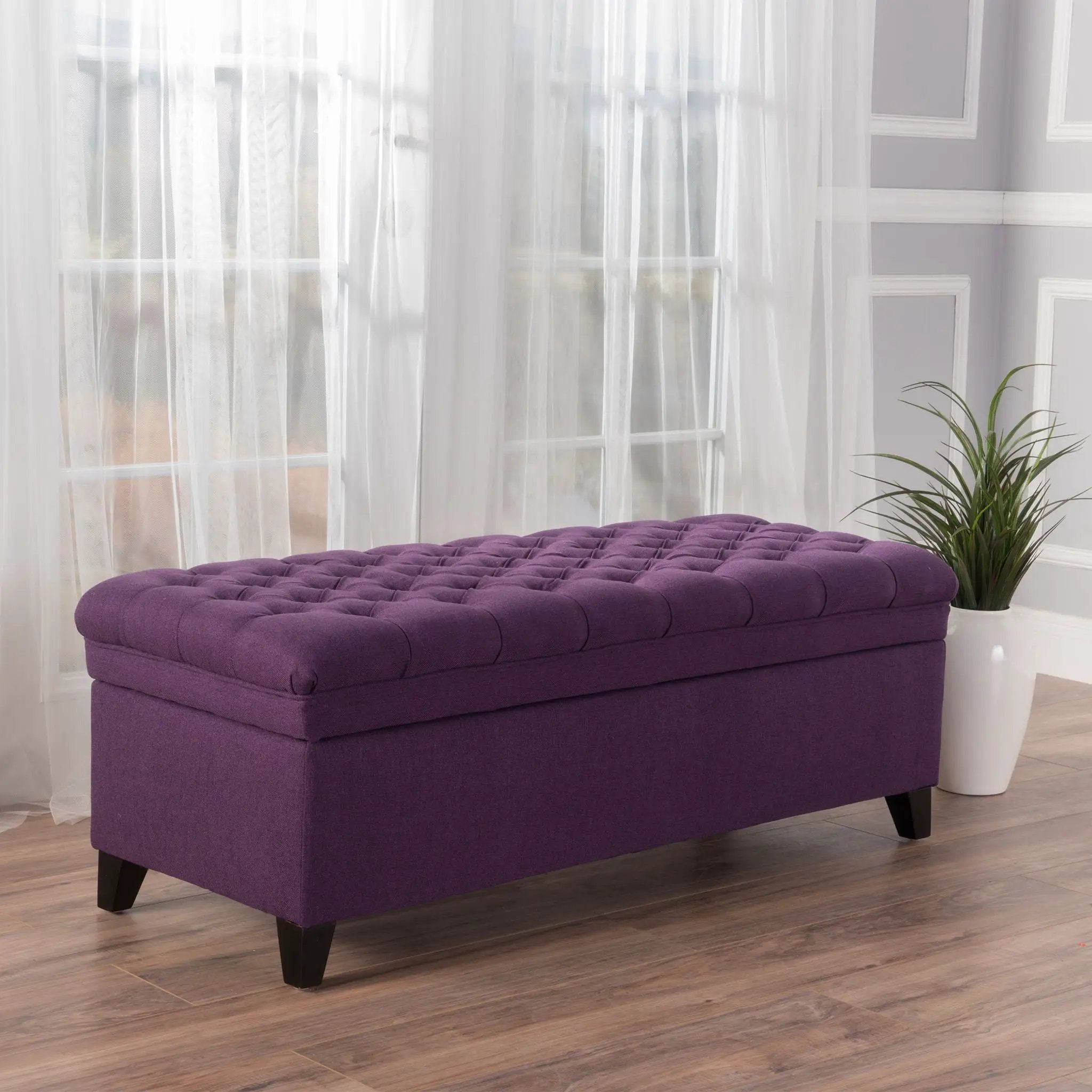 Juliana Storage Ottoman With Birch Legs by HouseOfZazla