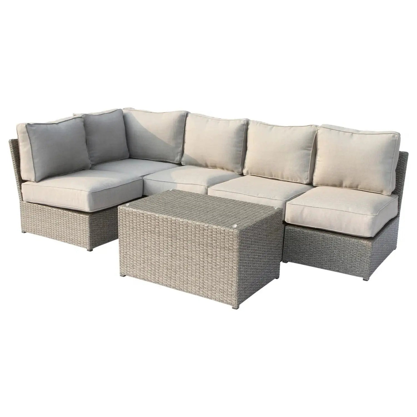 Comfortable Modern Patio Rattan Sectional Set With Cushions by Unique Piece Furniture