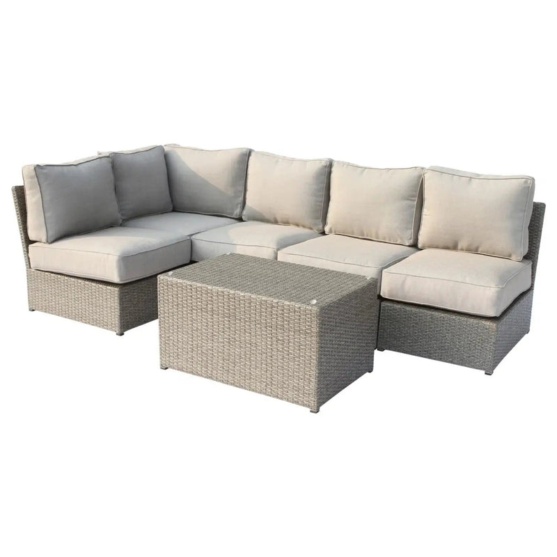 Comfortable Modern Patio Rattan Sectional Set With Cushions by HouseOfZazla