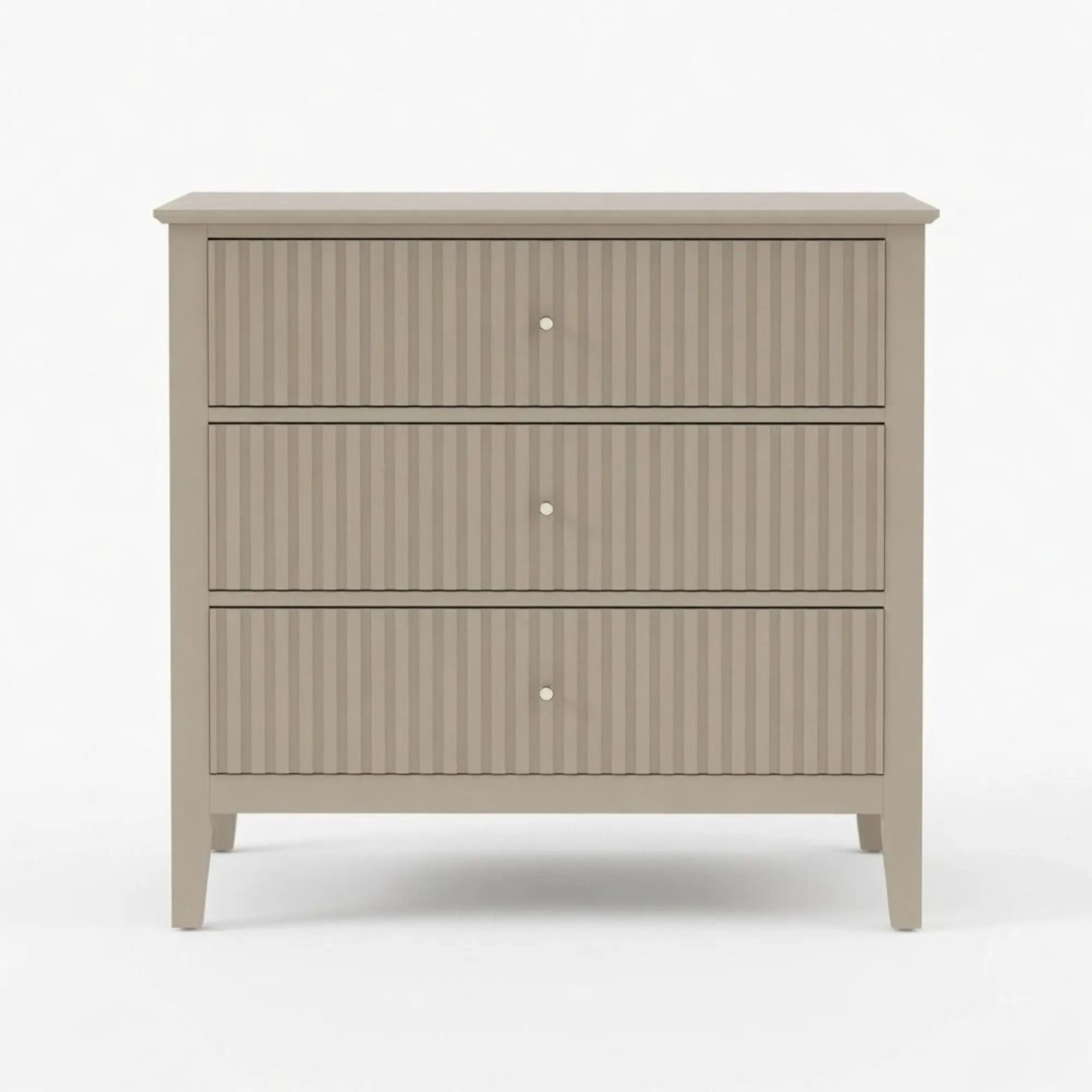 Fluted 3 Drawer Nightstand With Soft Close Slides by HouseOfZazla