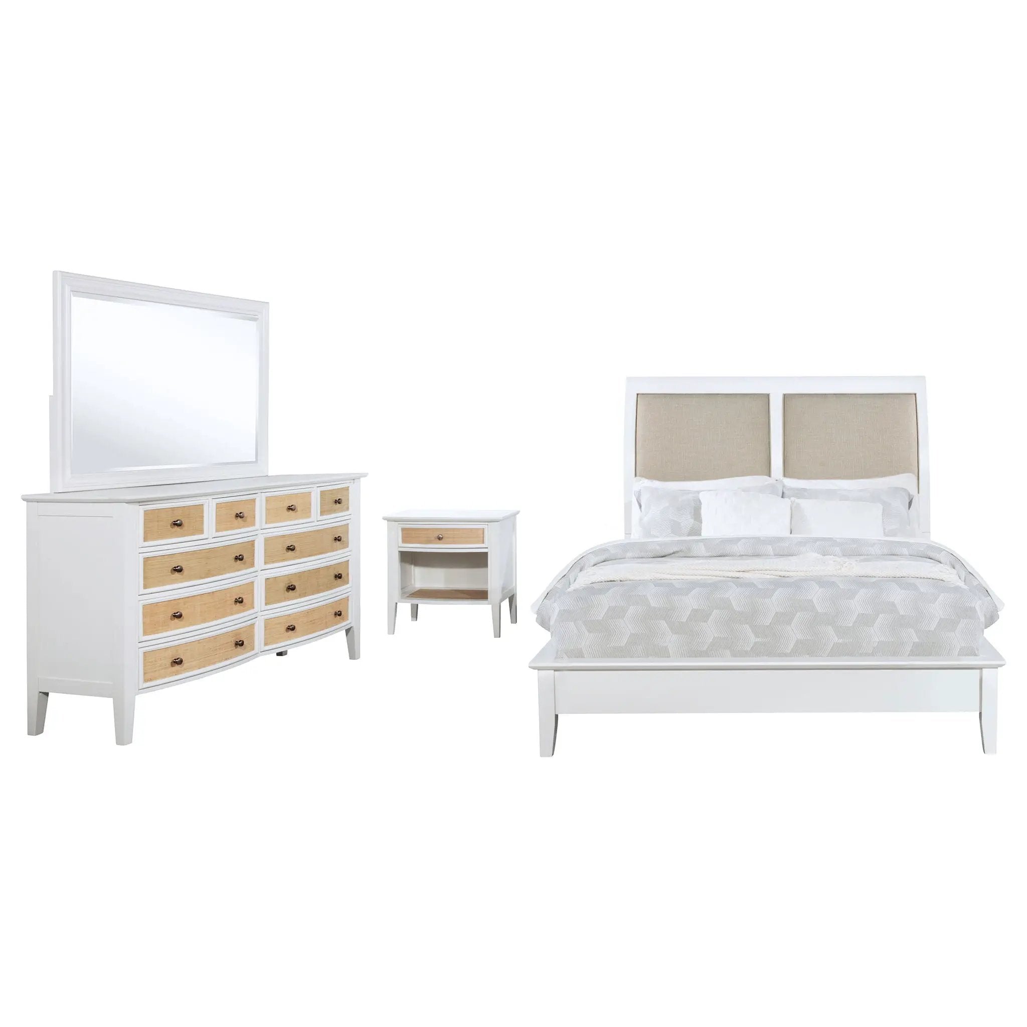 Bexhill 4-piece Eastern King Bedroom Set White by Unique Piece Furniture