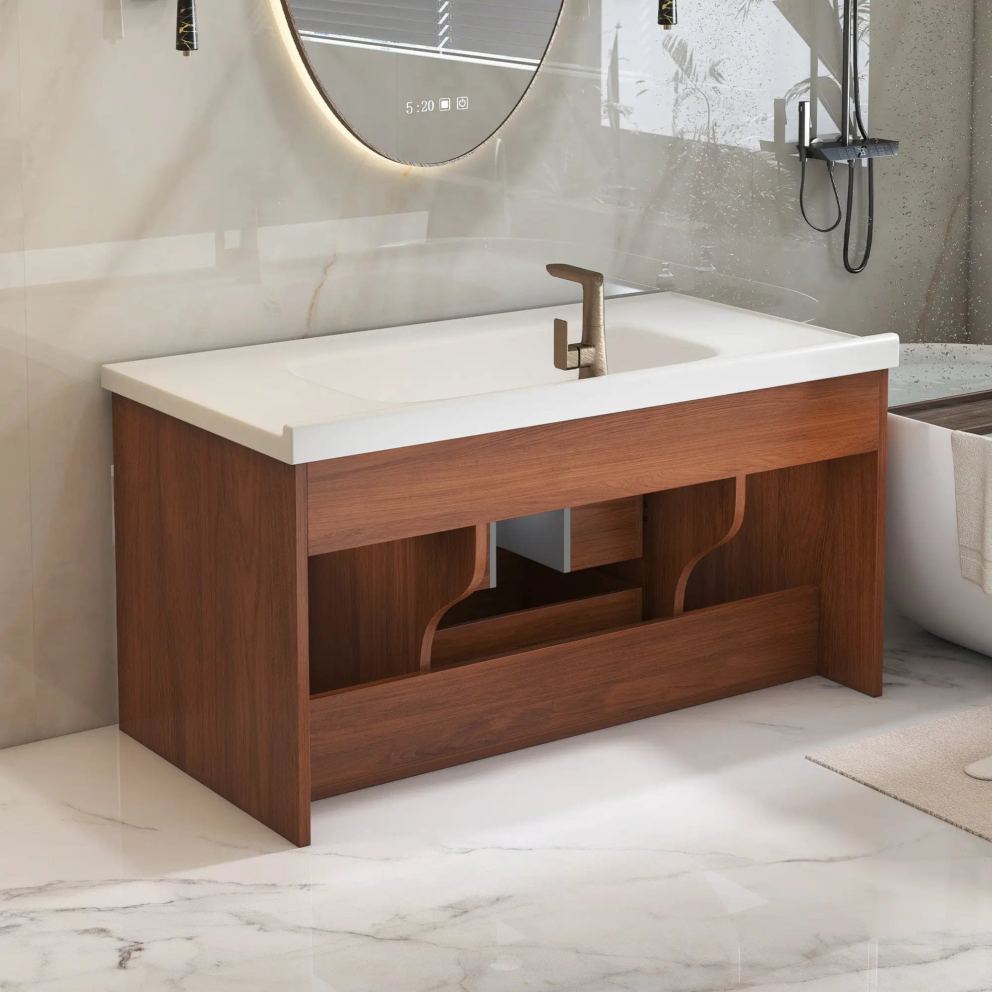 35.4" Mid-century Modern Single Bathroom Vanity by HouseOfZazla