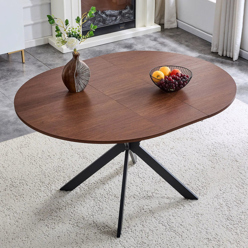 Extendable Round Dining Table - Walnut by Unique Piece Furniture