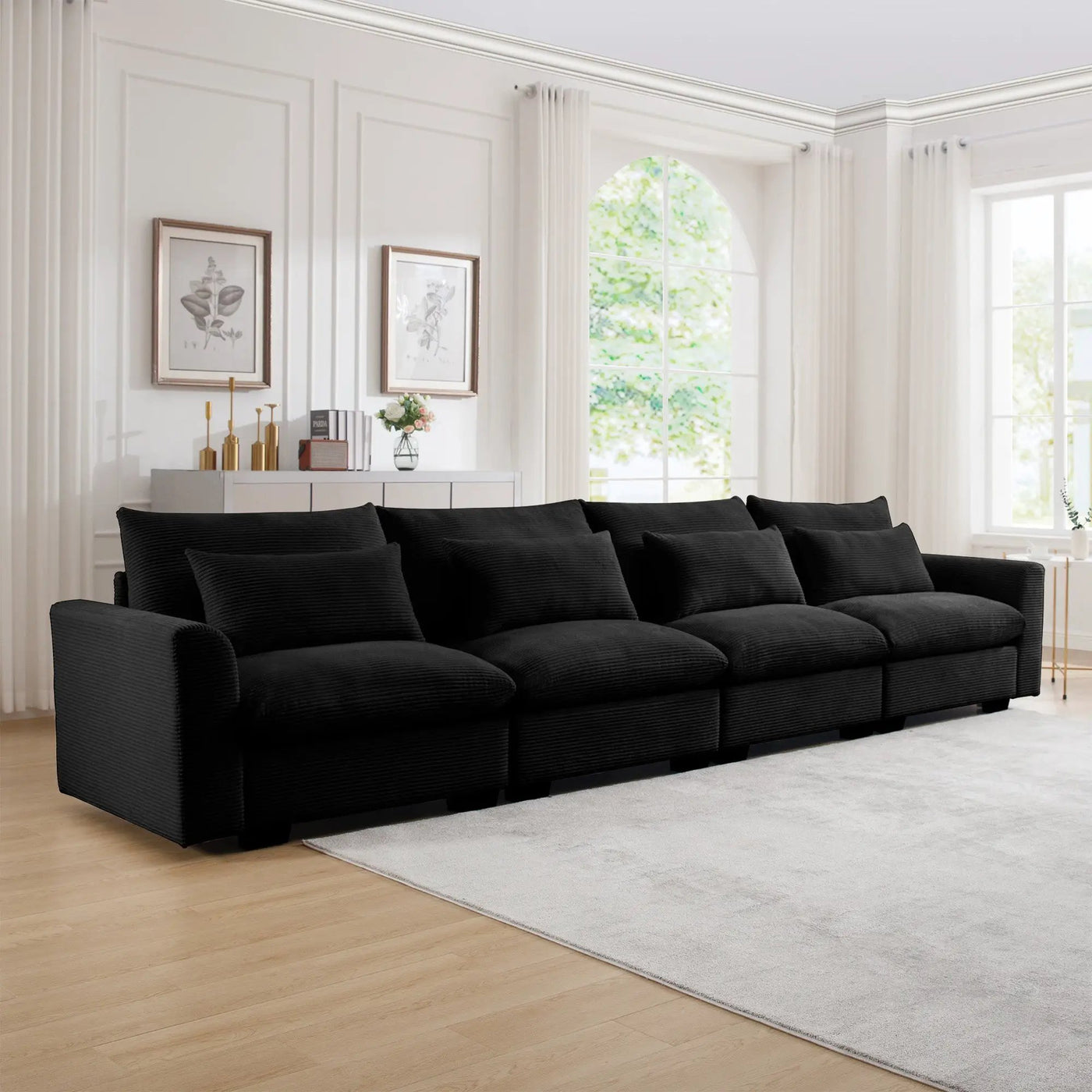 4 Seater Deep Seat Couches for Living Room by HouseOfZazla