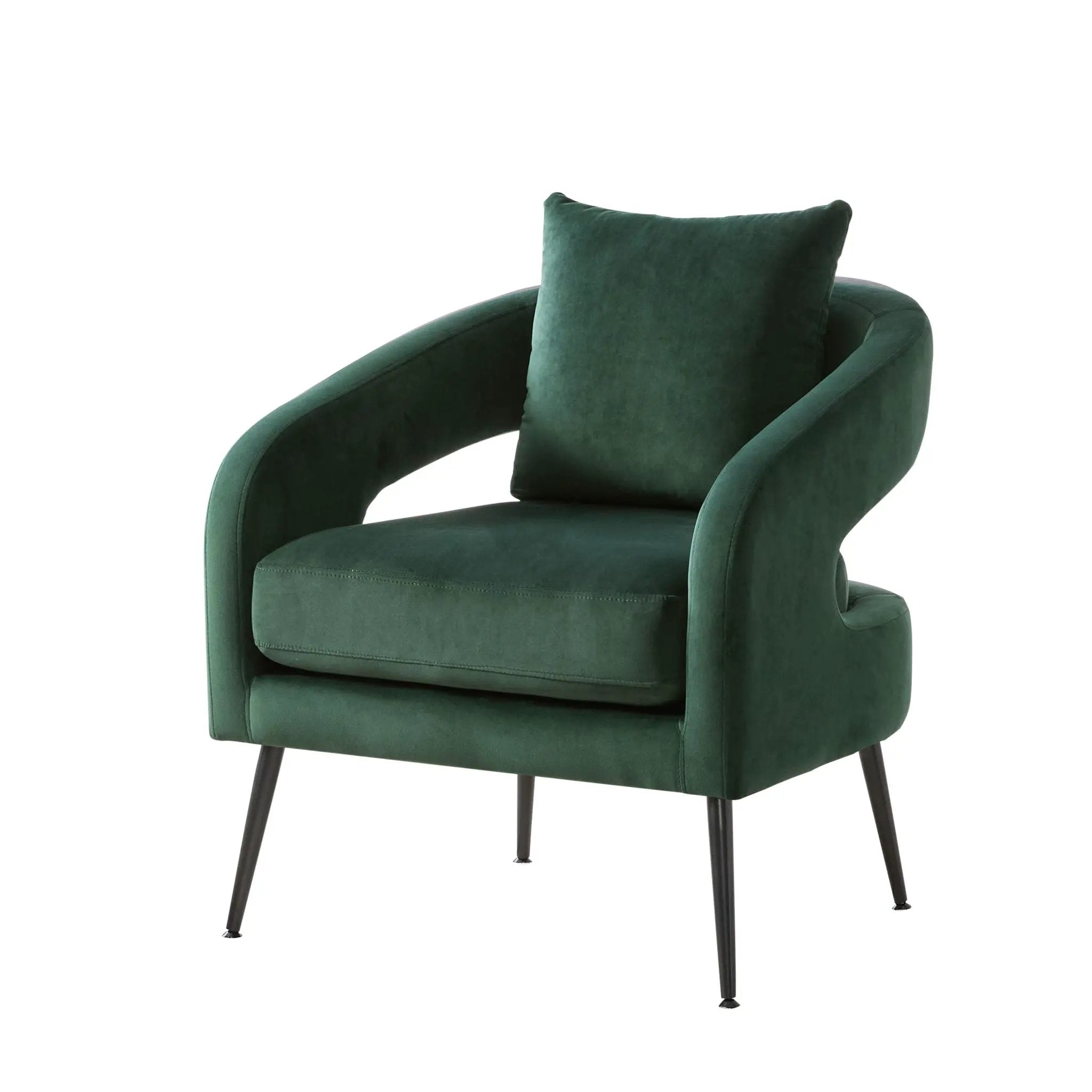 Open Back Accent Chair, Round Sofa Lounge Armchair by HouseOfZazla