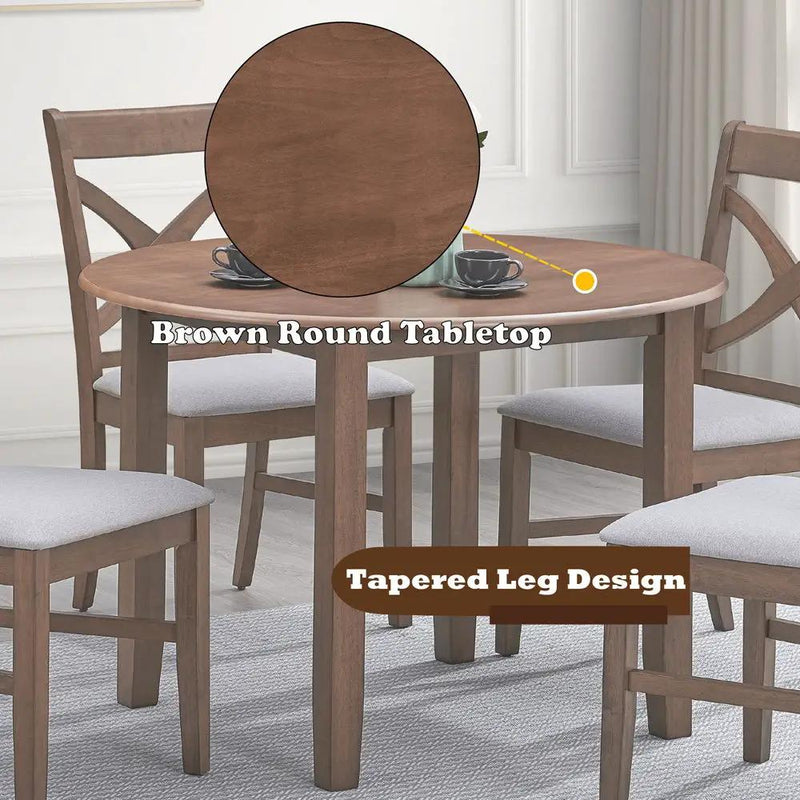 Ferris - Round Dining Table - Brown by Unique Piece Furniture
