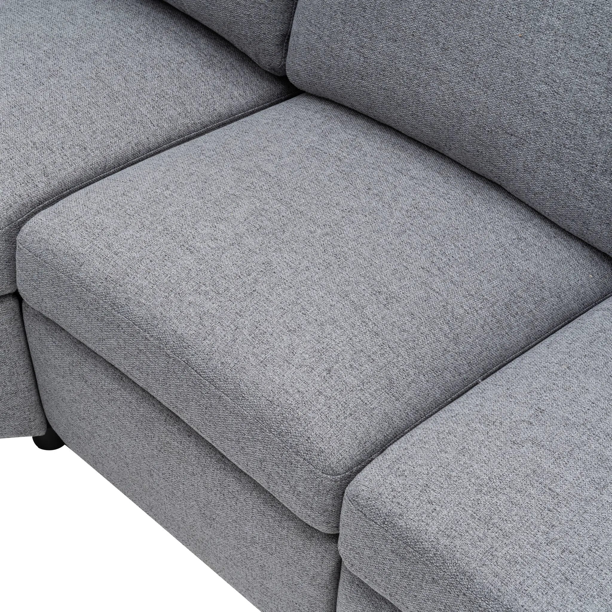 Power Recliner Sectional Sofa Home Theater Reclining Sofa With Two USB Ports, Two Storage Drawers For Living Room by HouseOfZazla