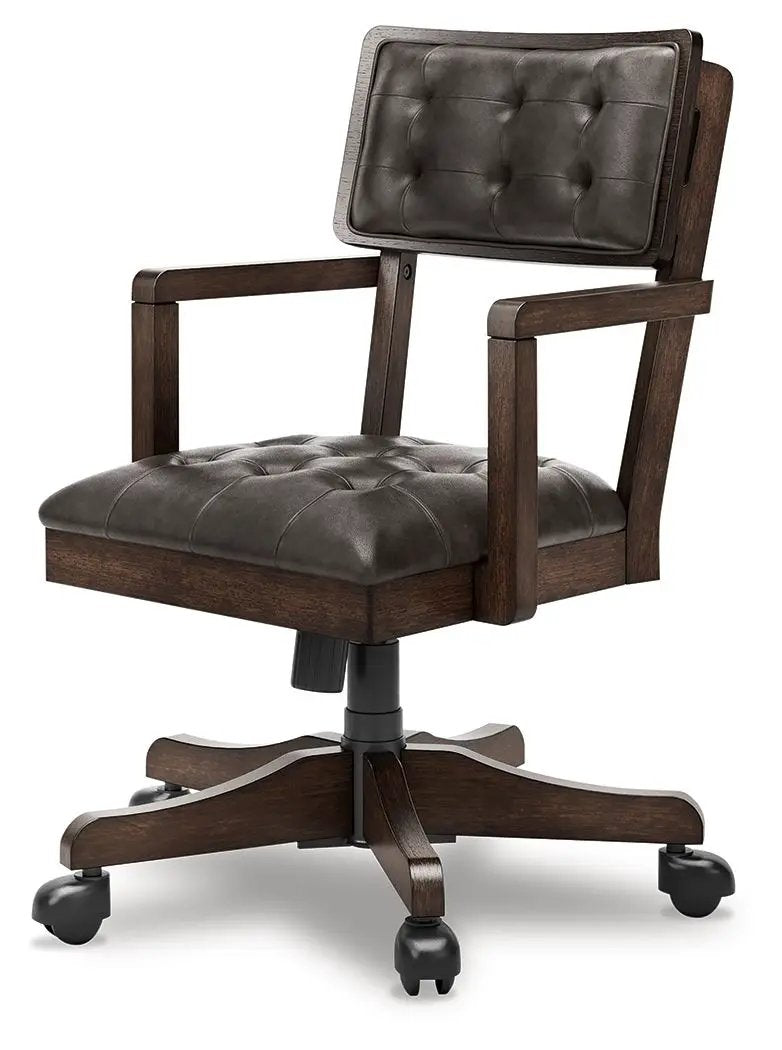 Breckington - Home Office Desk Chair - Dark Brown by Unique Piece Furniture