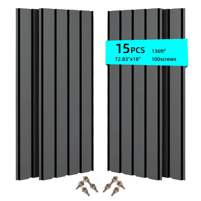 Galvanized Metal Roof Panel Length 72.8 inches - 15 Piece Set by HouseOfZazla