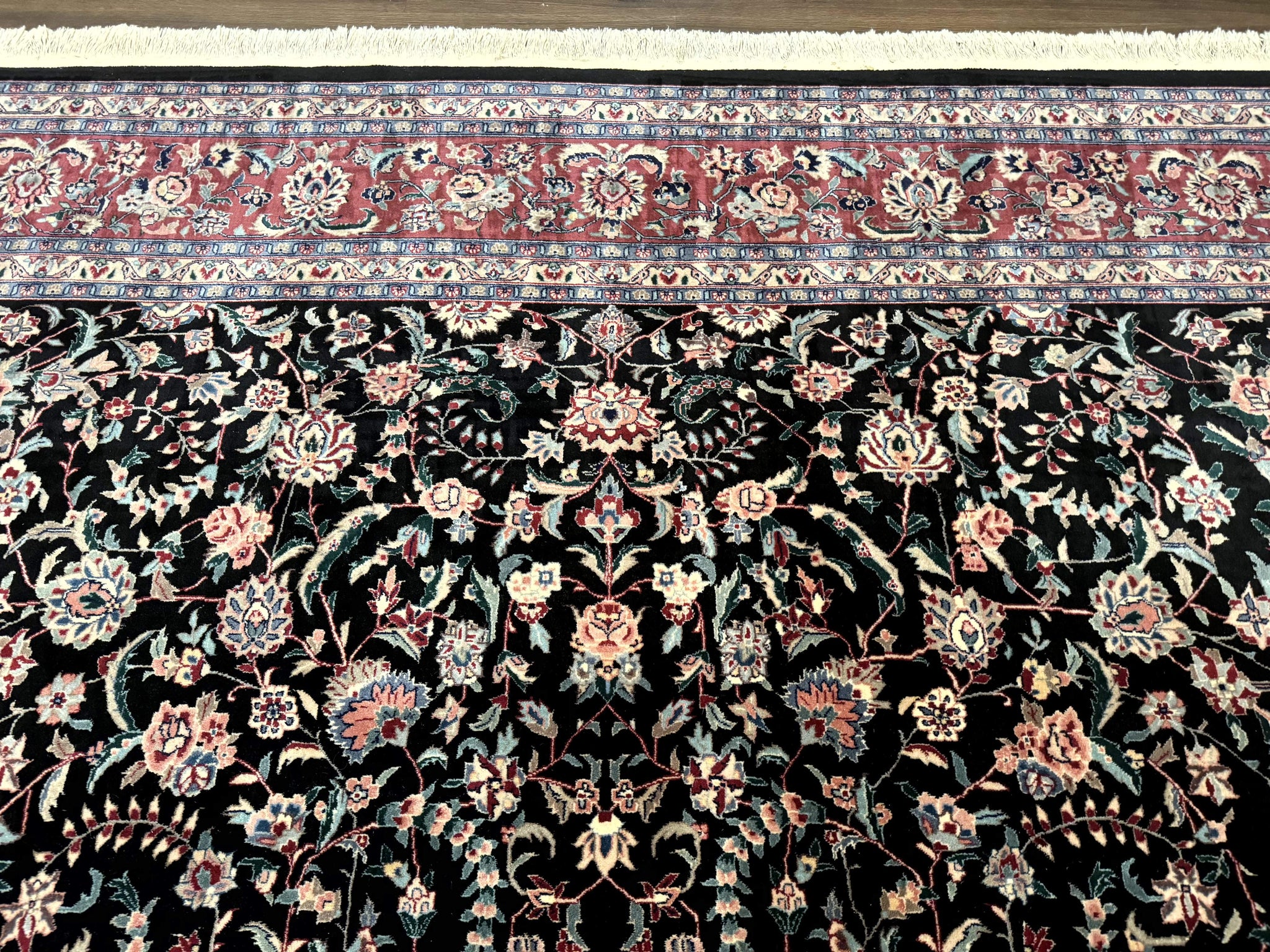 Large Sino Persian Rug 10x15, Floral Allover, Hand Knotted Wool Carpet, Fine by Jewel Rugs