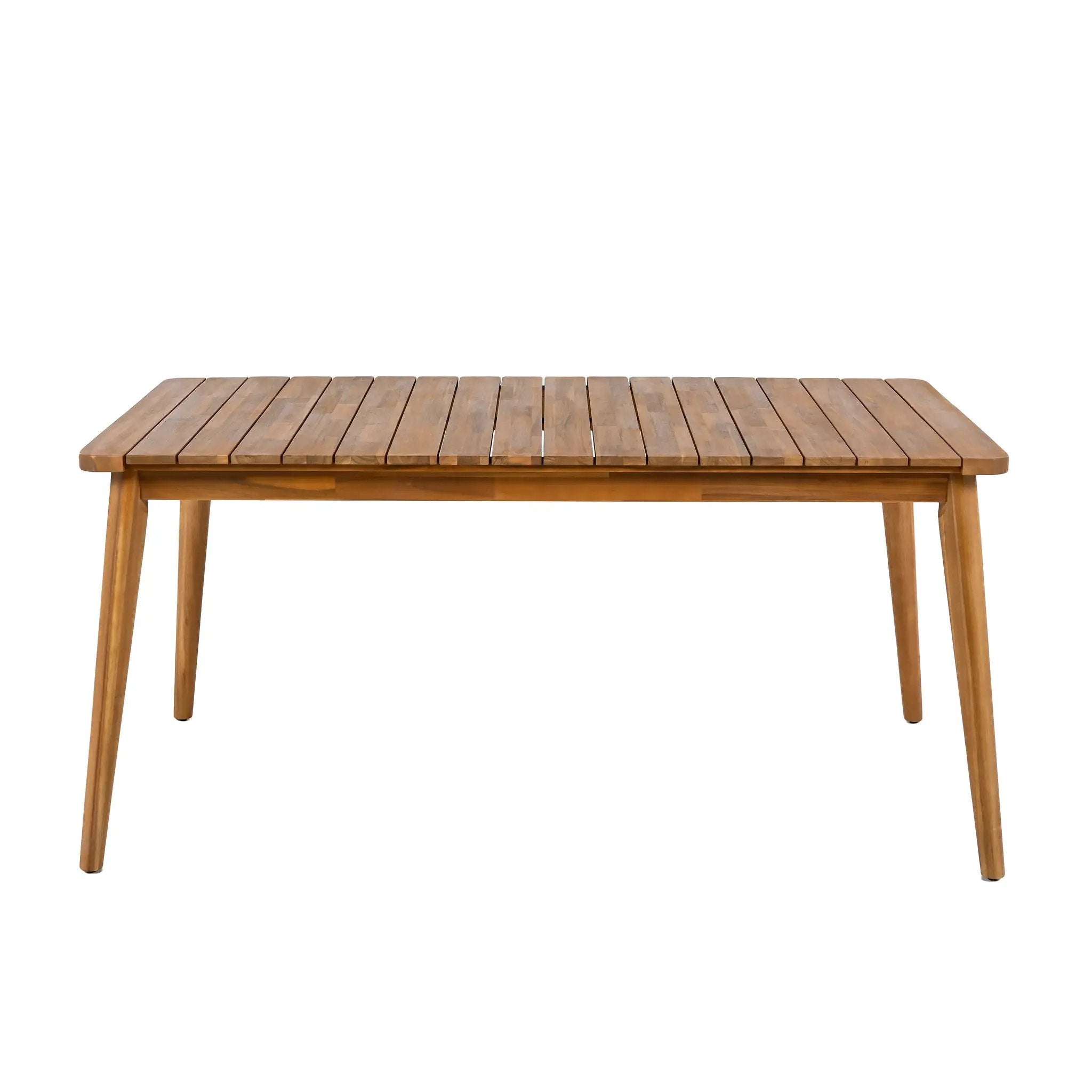 Outdoor Dining Set with Acacia Wood Table and 4 Chairs, Beige by HouseOfZazla