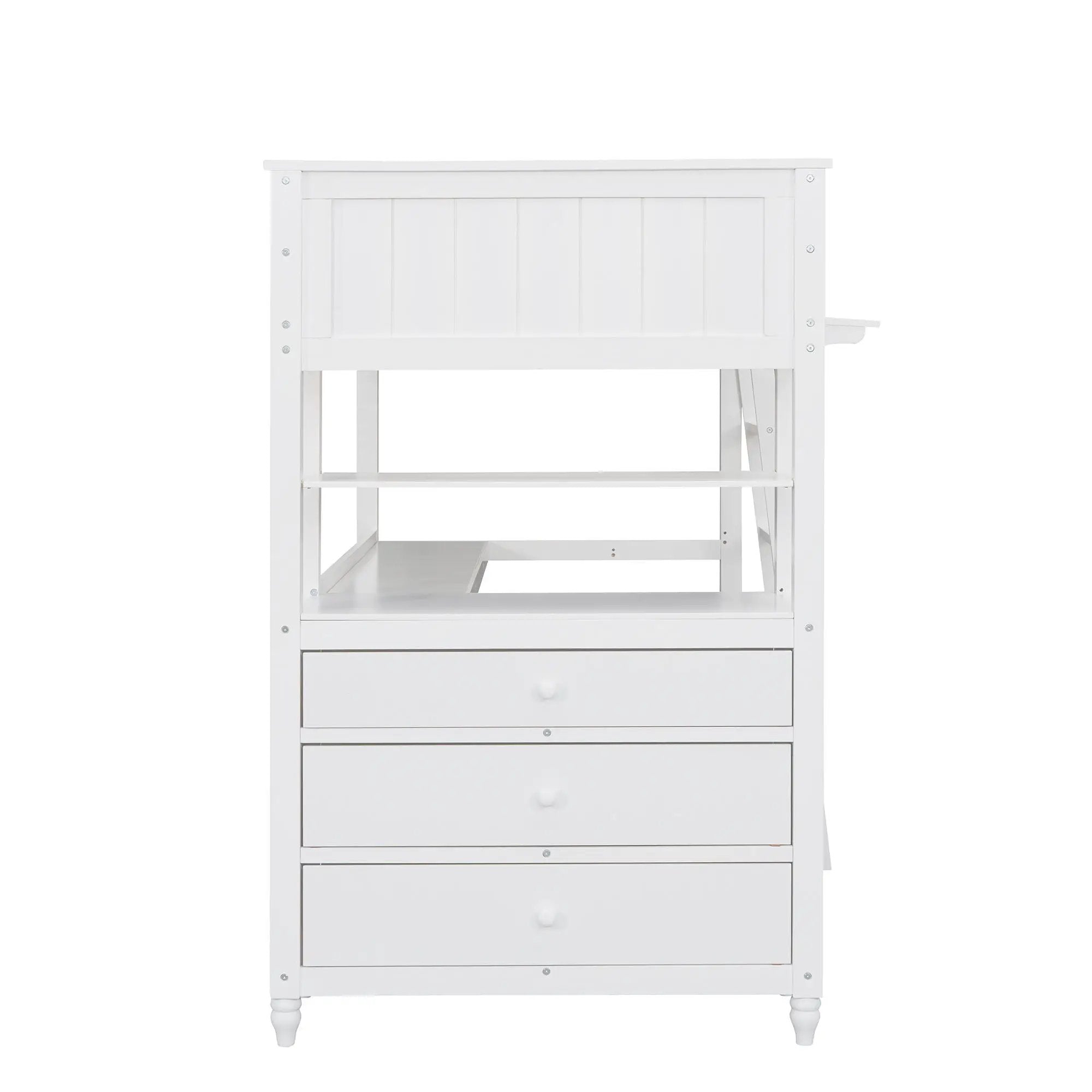 Loft Bed With Drawers With Desk And Shelves by HouseOfZazla