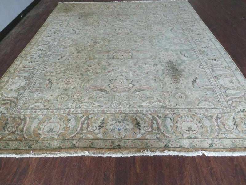 8' X 10' Vintage Handmade India Floral Oriental Top Quality Jaipur Tea Wash by Jewel Rugs