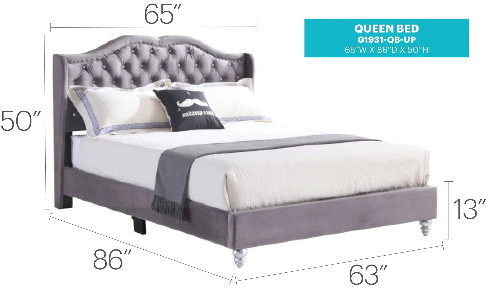 Upholstered Bed Transitional by Unique Piece Furniture