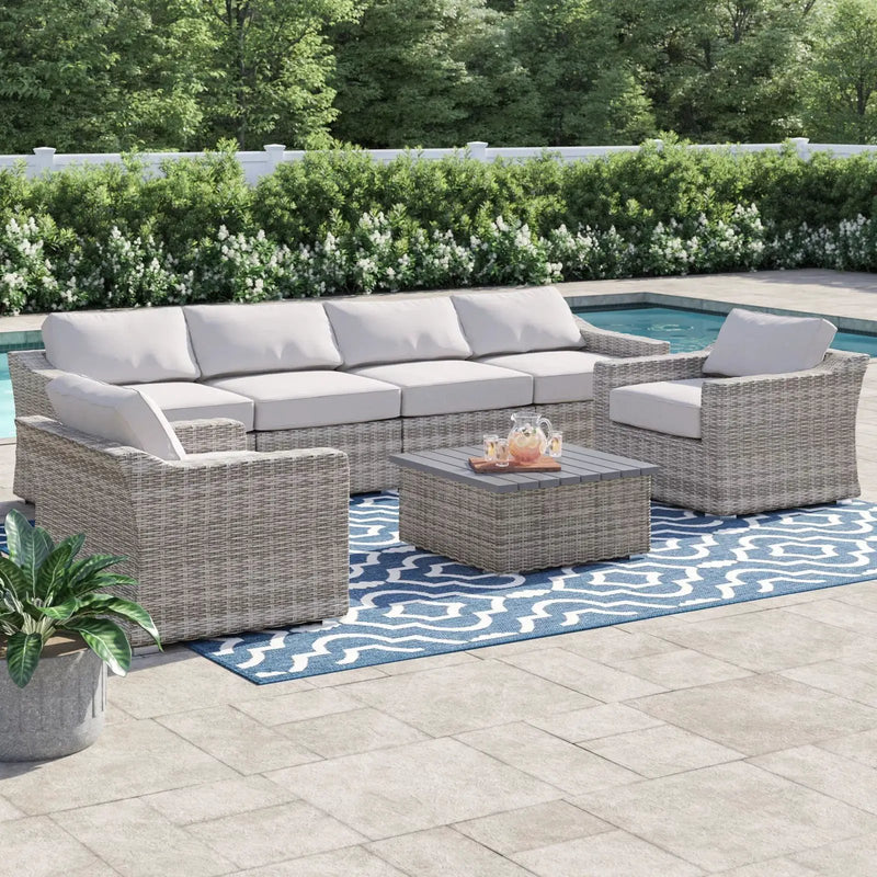 Stylish Sofa Seating Group With Cushions Perfect For Outdoor Gatherings by HouseOfZazla