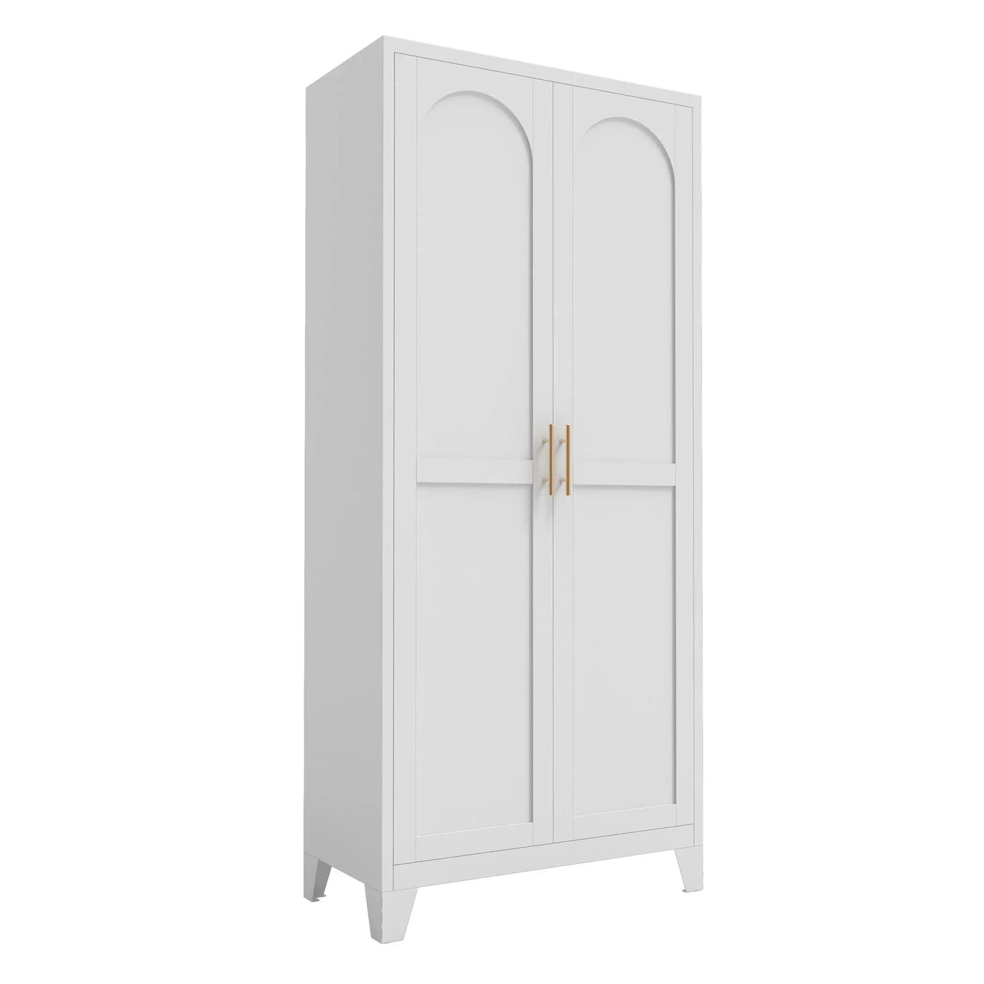 Shapely Doors Cabinet, Metal Storage Cabinet With Doors And Adjustable Shelves by Unique Piece Furniture