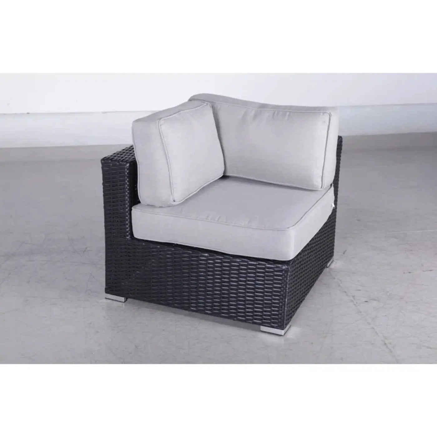 Luxurious Wicker Patio Sectional With Weather Resistant Sunbrella Cushions by HouseOfZazla