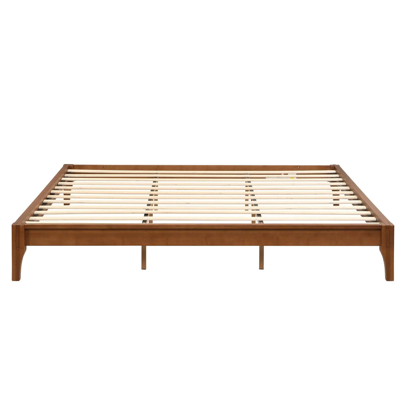 Solid Dry Bamboo Platform Bed Frame, With Slat Support by HouseOfZazla