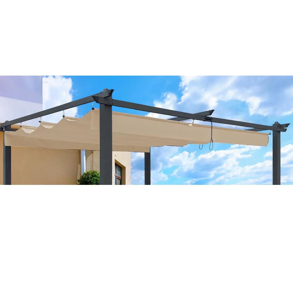 Replacement Canopy Top Cover Fabric For Outdoor Patio Retractable Pergola Sun-Shelter Canopy by HouseOfZazla