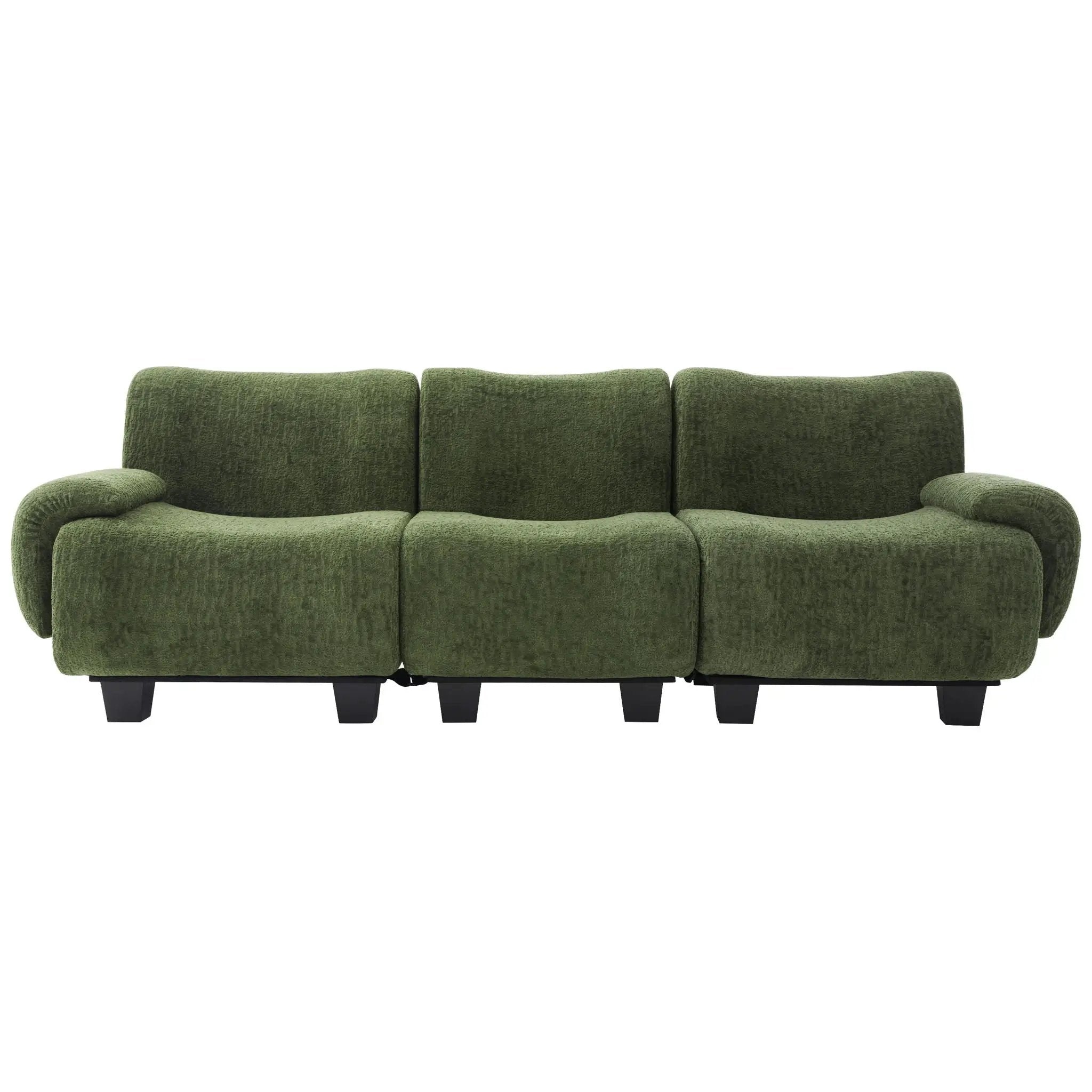 3 Seater Sofa Couch With Curved Armrests by HouseOfZazla