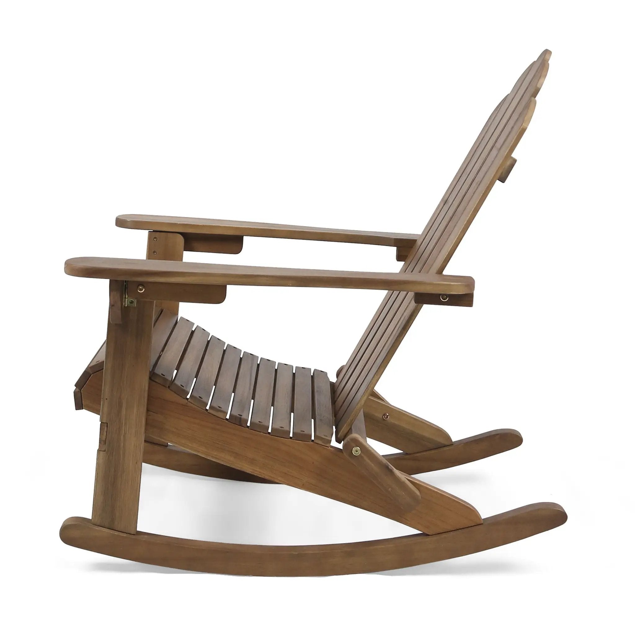Echoes Outdoor Acacia Wood Adirondack Rocking Chair by HouseOfZazla