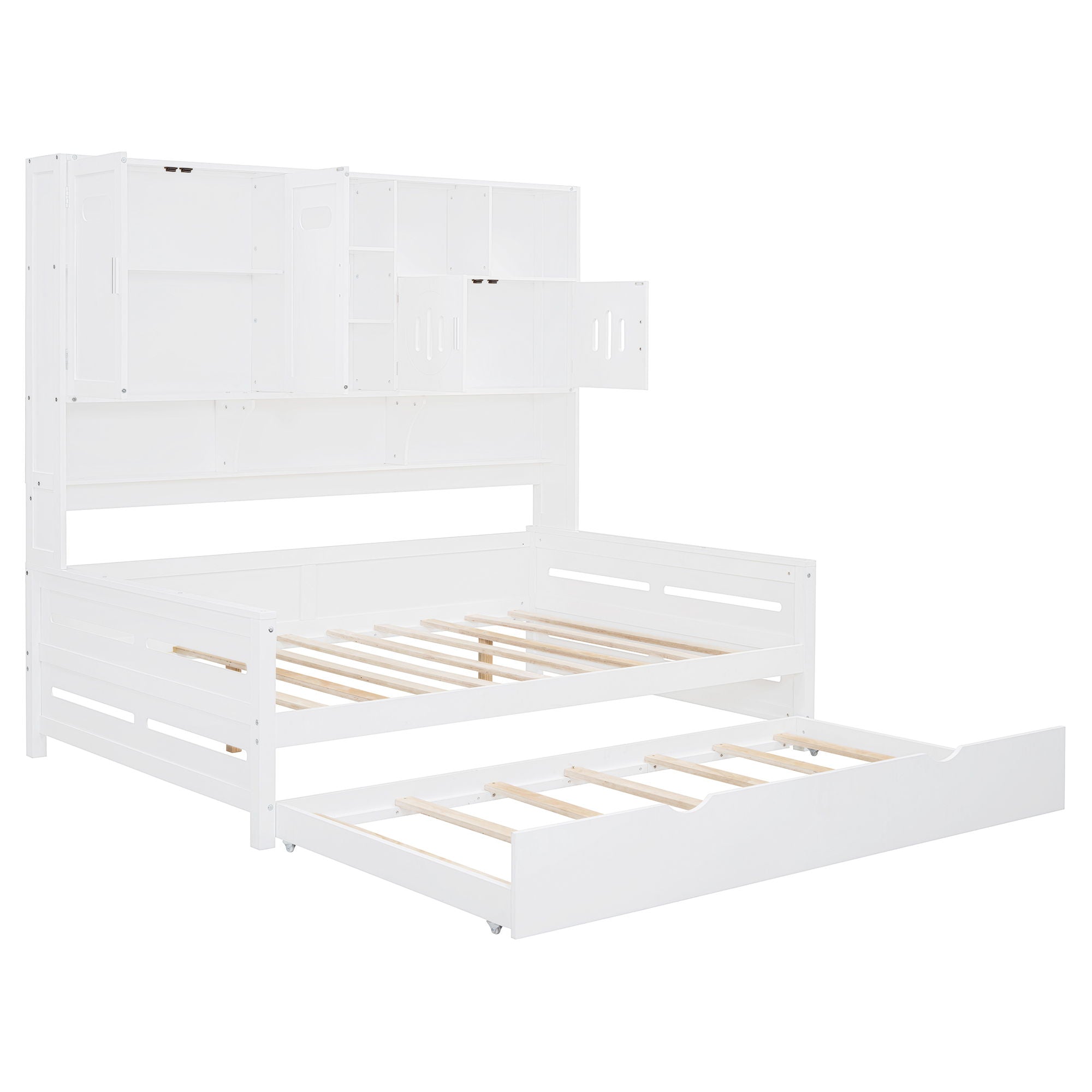 Daybed With All-In-One Cabinet And Shelf by HouseOfZazla