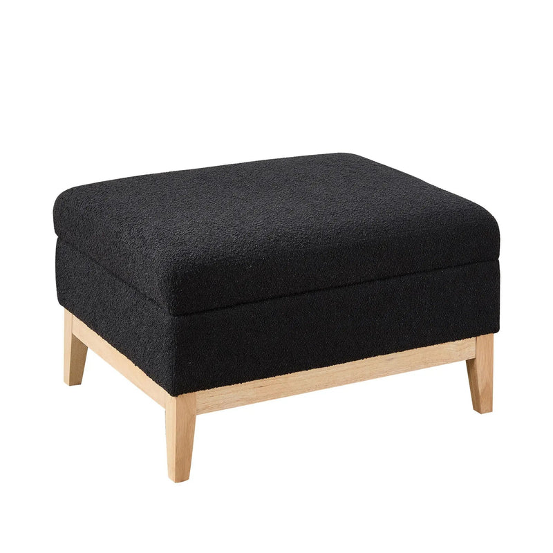 Upholstered Storage Ottoman With Reversible Lid Coffee Table, Foot Stool by HouseOfZazla