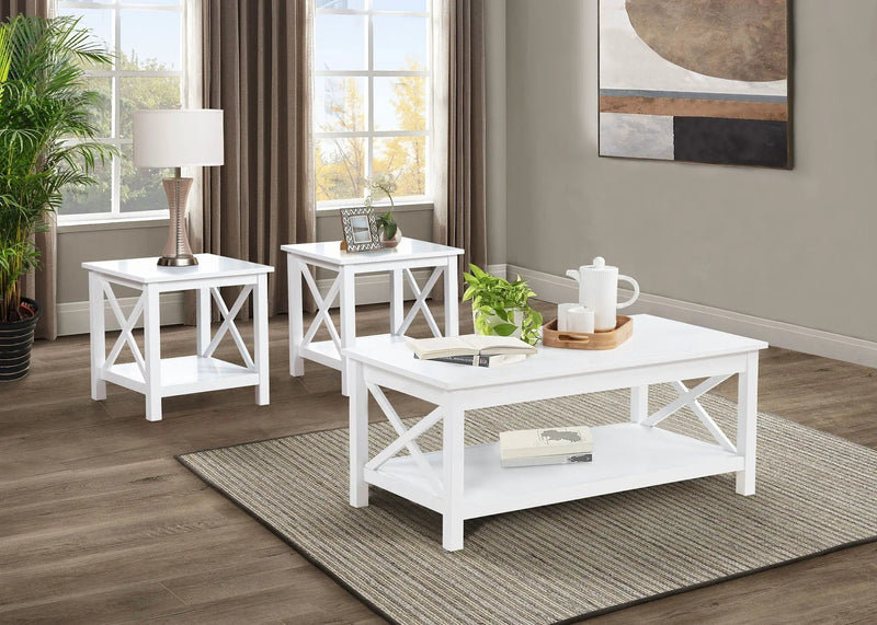 Skyview 3-piece Rectangular Lift Top Coffee Table Set White by Unique Piece Furniture