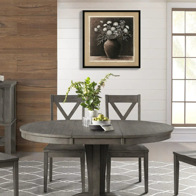 Artistic Path Abstract Flower Bouquet Wall Art - Ancient White by Unique Piece Furniture