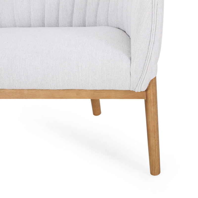 Mid Century Modern Loveseat With Channel Stitched Backrest by HouseOfZazla